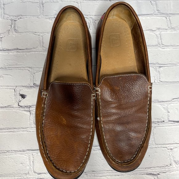 Men's FootJoy Club Casual Loafer Golf Shoes Tumbled Tan 9 9M Brown Dressy - Picture 3 of 10